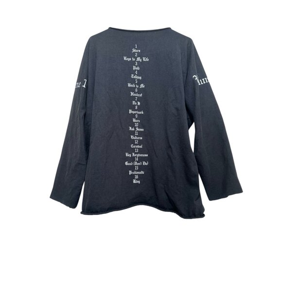 Yeezy Kanye West Gosha Vultures Sweatshirt Size 2 M-L Black Oversize Long Sleeve - Picture 4 of 16